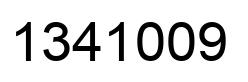 Number 1341009 black image