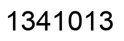 Number 1341013 black image