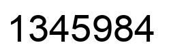 Number 1345984 black image