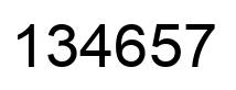 Number 134657 black image