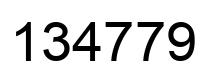 Número 134779 imagen negro