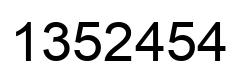 Number 1352454 black image
