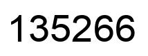 Number 135266 black image