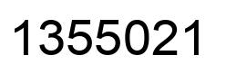 Number 1355021 black image