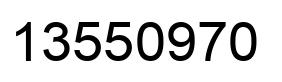Número 13550970 imagen negro