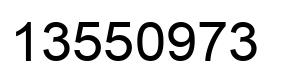 Número 13550973 imagen negro