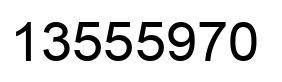Número 13555970 imagen negro