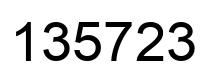 Número 135723 imagen negro