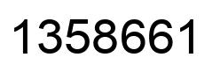 Number 1358661 black image