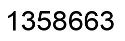 Number 1358663 black image