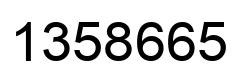 Number 1358665 black image
