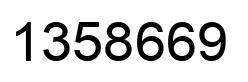 Number 1358669 black image