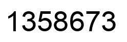 Number 1358673 black image