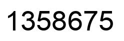 Number 1358675 black image