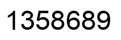 Number 1358689 black image