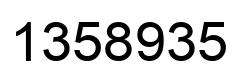 Number 1358935 black image