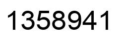 Number 1358941 black image