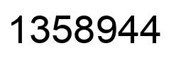 Number 1358944 black image