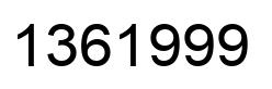 Number 1361999 black image