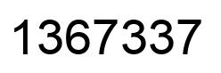 Number 1367337 black image