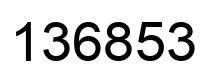 Number 136853 black image