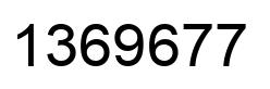 Number 1369677 black image