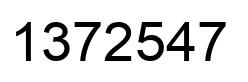 Number 1372547 black image