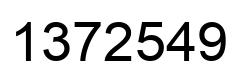Number 1372549 black image