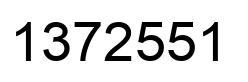 Number 1372551 black image