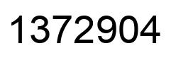 Number 1372904 black image