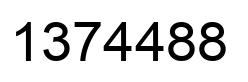 Number 1374488 black image