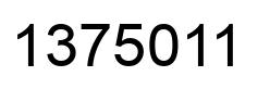 Number 1375011 black image