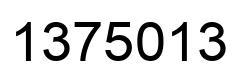 Number 1375013 black image
