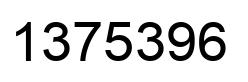 Number 1375396 black image