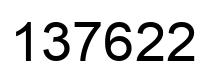 Number 137622 black image