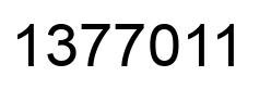 Number 1377011 black image