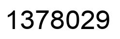 Number 1378029 black image