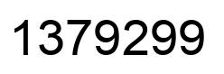 Number 1379299 black image
