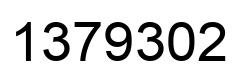 Number 1379302 black image