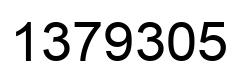 Number 1379305 black image