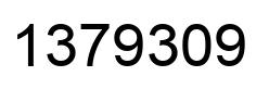 Number 1379309 black image