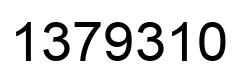 Number 1379310 black image
