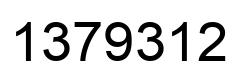 Number 1379312 black image