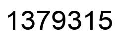 Number 1379315 black image
