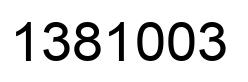 Number 1381003 black image