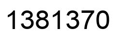 Number 1381370 black image