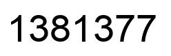 Number 1381377 black image