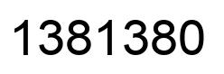 Number 1381380 black image