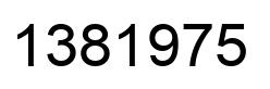 Number 1381975 black image