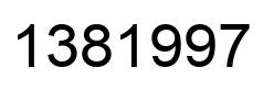Número 1381997 imagen negro